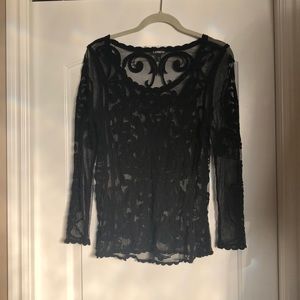 Black sheer blouse